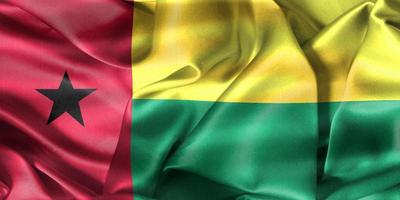Guinea-Bissau flag - realistic waving fabric flag photo