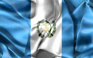 bandera de guatemala - bandera de tela ondeante realista foto