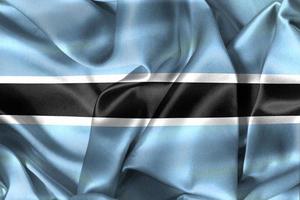 Botswana flag - realistic waving fabric flag photo