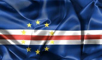 Cabo Verde flag - realistic waving fabric flag photo