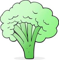 cartoon broccoli doodle character vector
