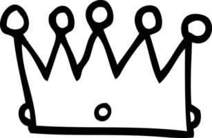 line drawing cartoon crown vector