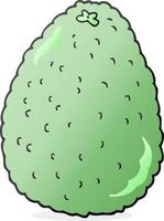 doodle character cartoon avocado vector