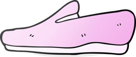 zapatilla de dibujos animados de carácter garabato vector