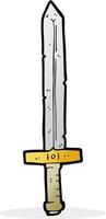 doodle character cartoon sword vector