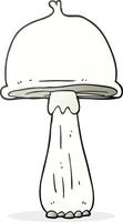 doodle character cartoon mushroom vector