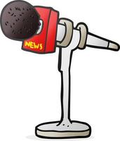 doodle character cartoon microphone vector