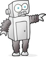 doodle character cartoon robot vector