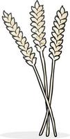 doodle character cartoon wheat vector