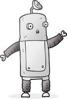 doodle character cartoon robot vector