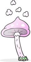 doodle character cartoon mushroom vector