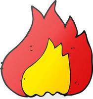 doodle character cartoon flame vector