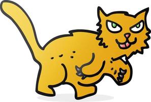 doodle character cartoon cat vector