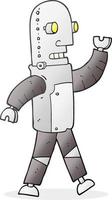 doodle character cartoon robot vector