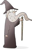 doodle character cartoon wizard vector