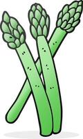 doodle character cartoon asparagus vector