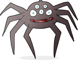 doodle character cartoon spider vector