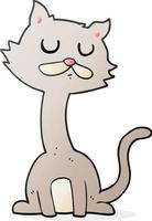 doodle character cartoon cat vector