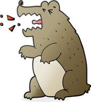 doodle character cartoon bear vector