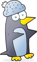 doodle character cartoon penguin vector