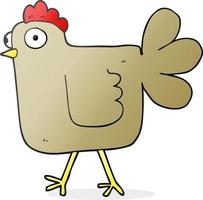 doodle character cartoon chicken vector
