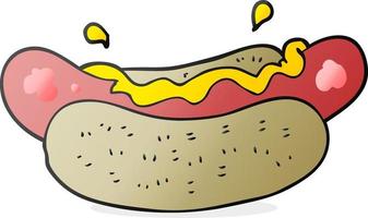 doodle character cartoon hotdog vector