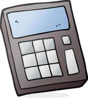 calculadora de dibujos animados de carácter garabato vector