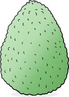 doodle character cartoon avocado vector