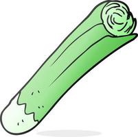 doodle character cartoon leek vector