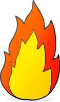 doodle character cartoon fire vector