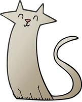 doodle character cartoon cat vector