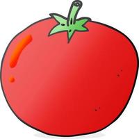 garabato, carácter, caricatura, tomate vector