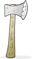 doodle character cartoon axe vector