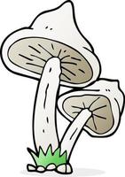 doodle character cartoon mushroom vector