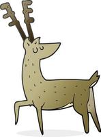 doodle character cartoon stag vector