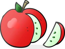doodle character cartoon apple vector