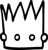 line drawing cartoon crown vector