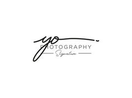 Letter YO Signature Logo Template Vector