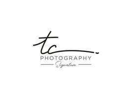 Letter TC Signature Logo Template Vector