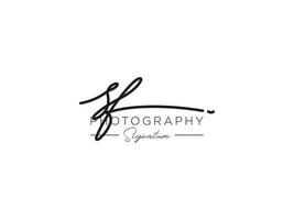 Letter SF Signature Logo Template Vector