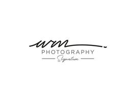 Letter WM Signature Logo Template Vector