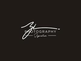 Letter ZI Signature Logo Template Vector