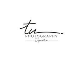 Letter TU Signature Logo Template Vector