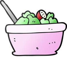 doodle character cartoon salad vector