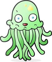 doodle character cartoon octopus vector