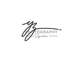 Letter YZ Signature Logo Template Vector