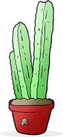 doodle character cartoon cactus vector