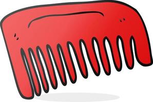 doodle character cartoon comb vector