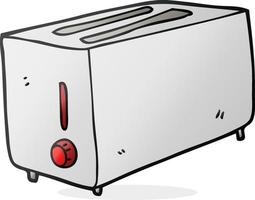 doodle character cartoon toaster vector