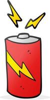 doodle character cartoon battery vector